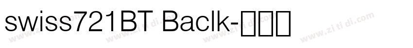 swiss721BT Baclk字体转换